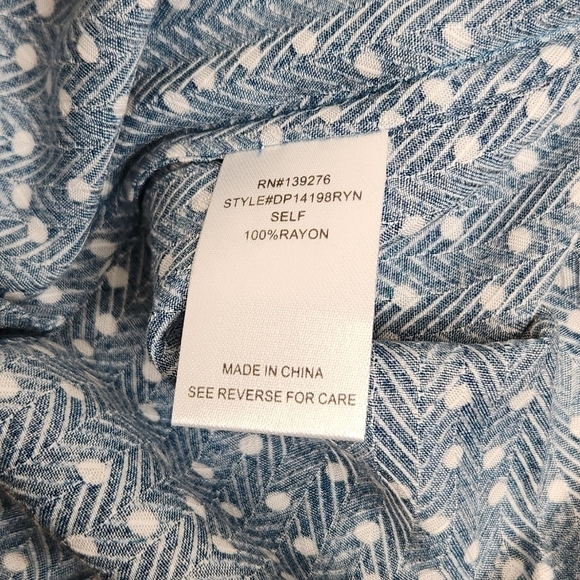 Daniel Rainn Split V-Neck Top Size PXS Teal - Picture 5 of 11